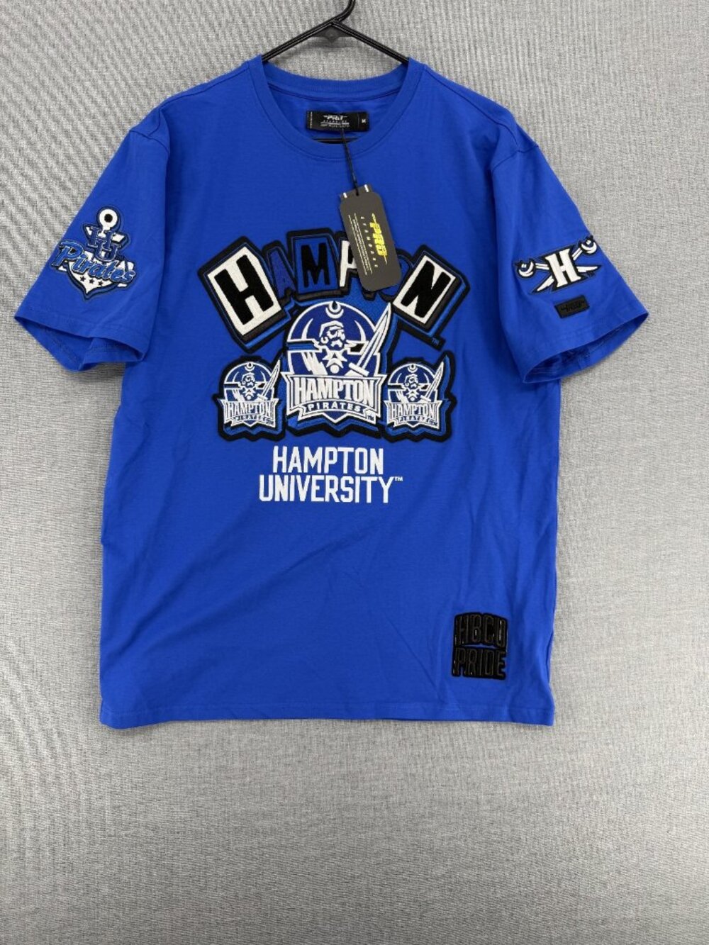 Pro Standard Hampton University  Pirates HBCU Classic Blue Shirt Mens M NWT